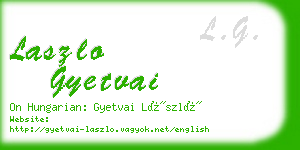 laszlo gyetvai business card